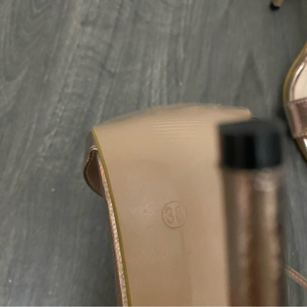 Rose Gold Strappy Stiletto Sandels - Picture 5 of 8